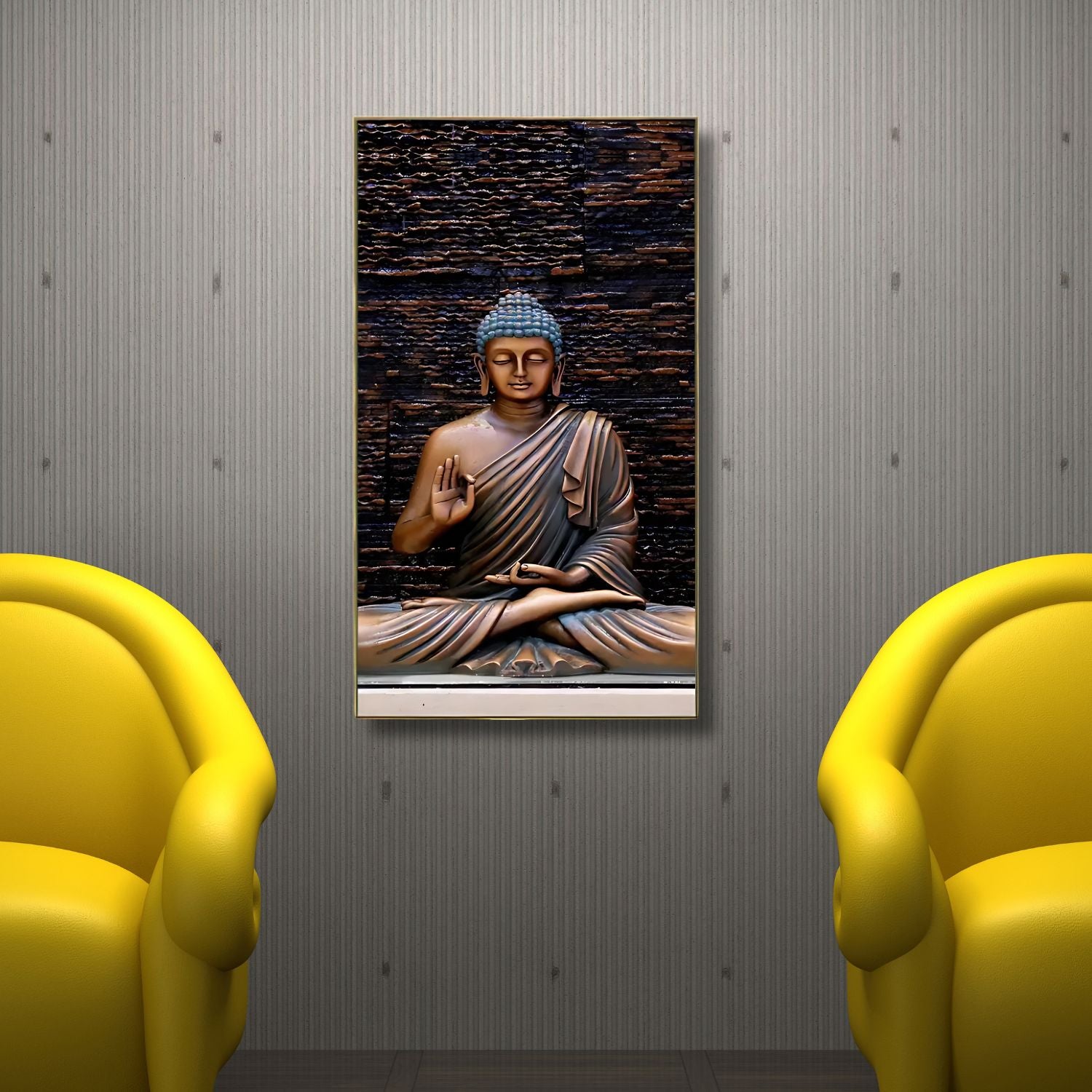 Elegant Meditating Buddha Canvas Wall Art For Peaceful Decor