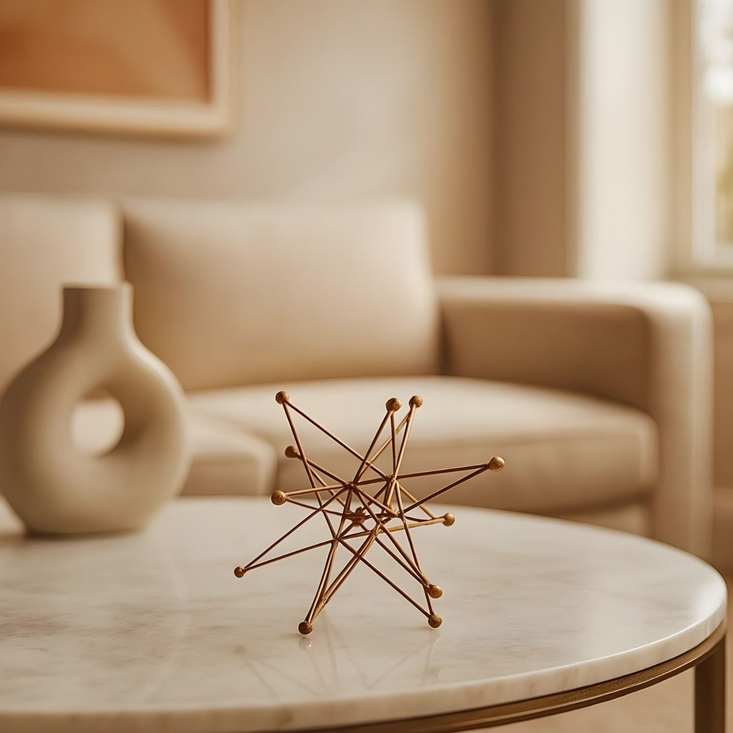 Modern Celestial Star Metal Artifact For Elegant Home Decor