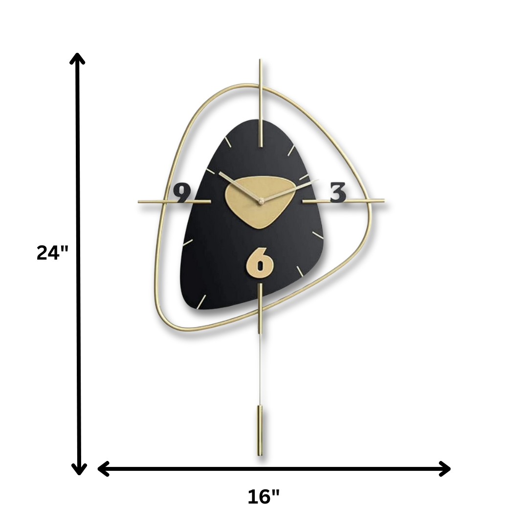 Luxury Asymmetrical Metal Wall Clock – Modern Artistic Décor