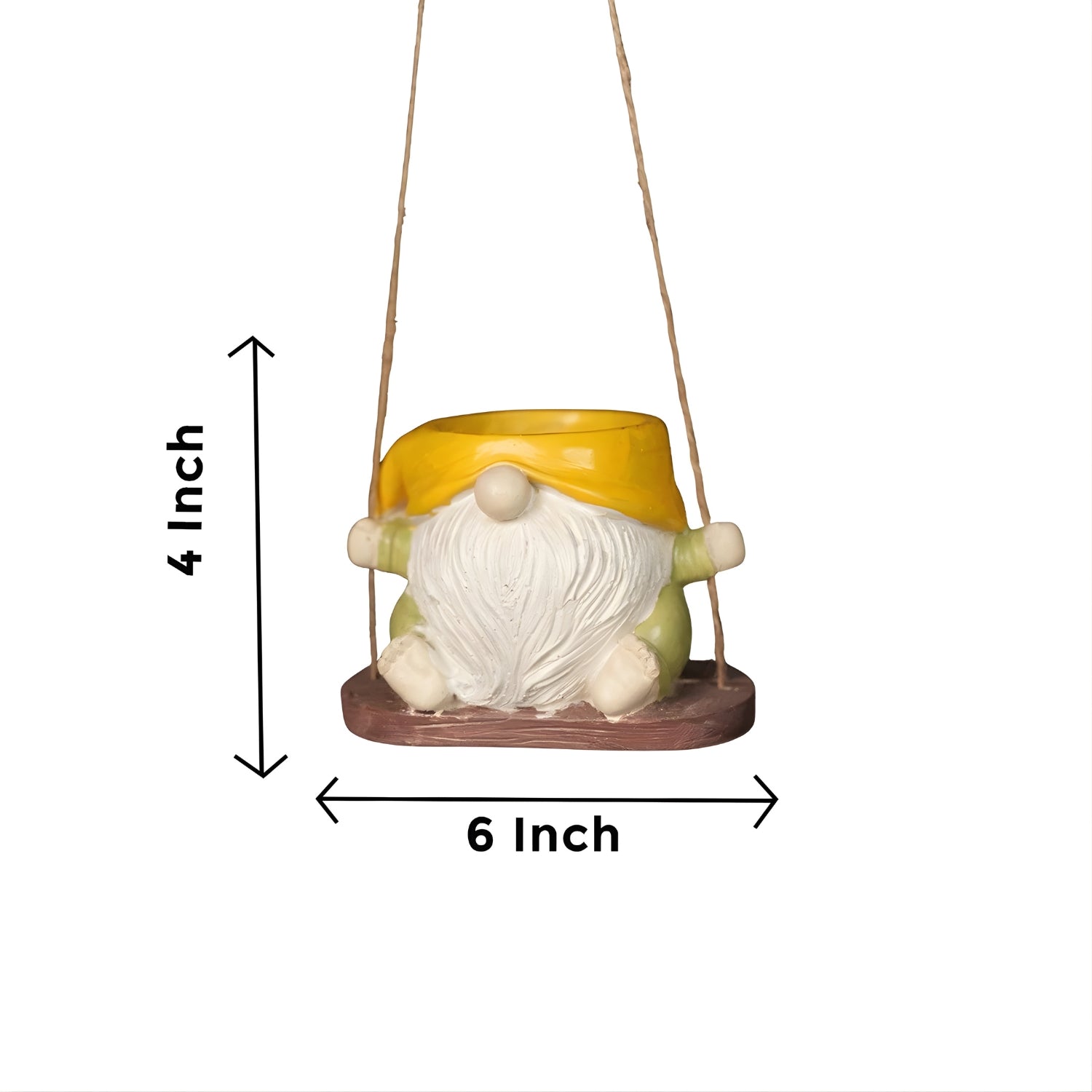 Charming Hanging Santa Pot of Joy Decorative Festive Planter