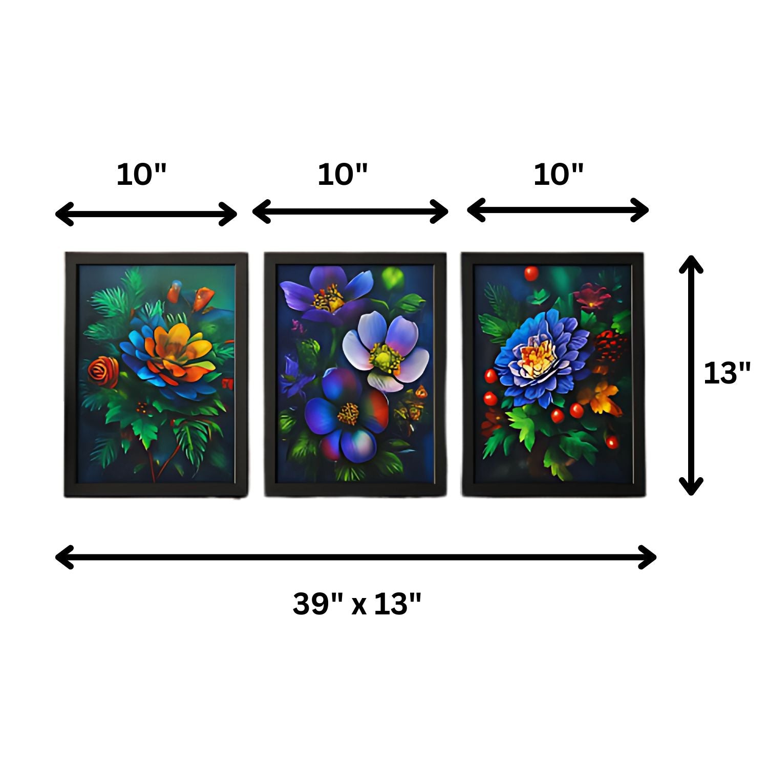 Vibrant Multicolor Floral Wall Art Set For Nature-Inspired Interiors