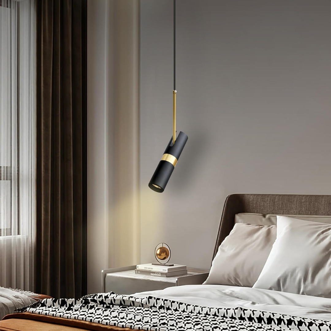 Modern Adjustable Pendant Light – Sleek Bedside LED Lamp - 2 Piece