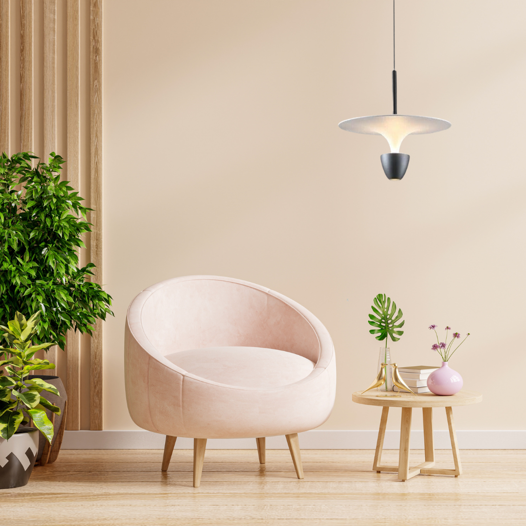 Modern Gold & White Pendant Light – Elegant Designer Hanging Lamp - 2 Piece