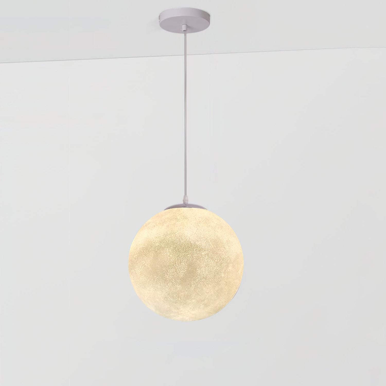 Elegant Milky Globe Pendant Light - Polyethylene Hanging Lamp