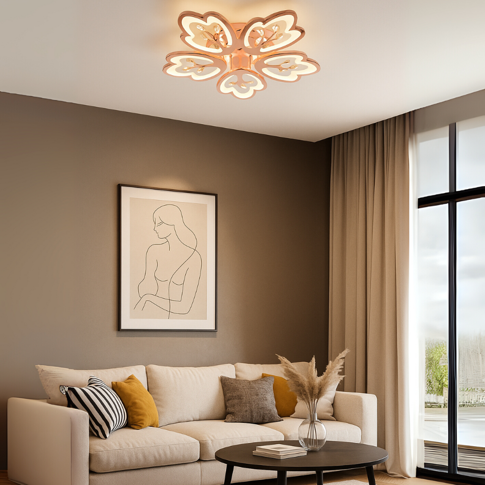 Elegant LED Flower Ceiling Light – Modern Decorative Flush Mount Fixture