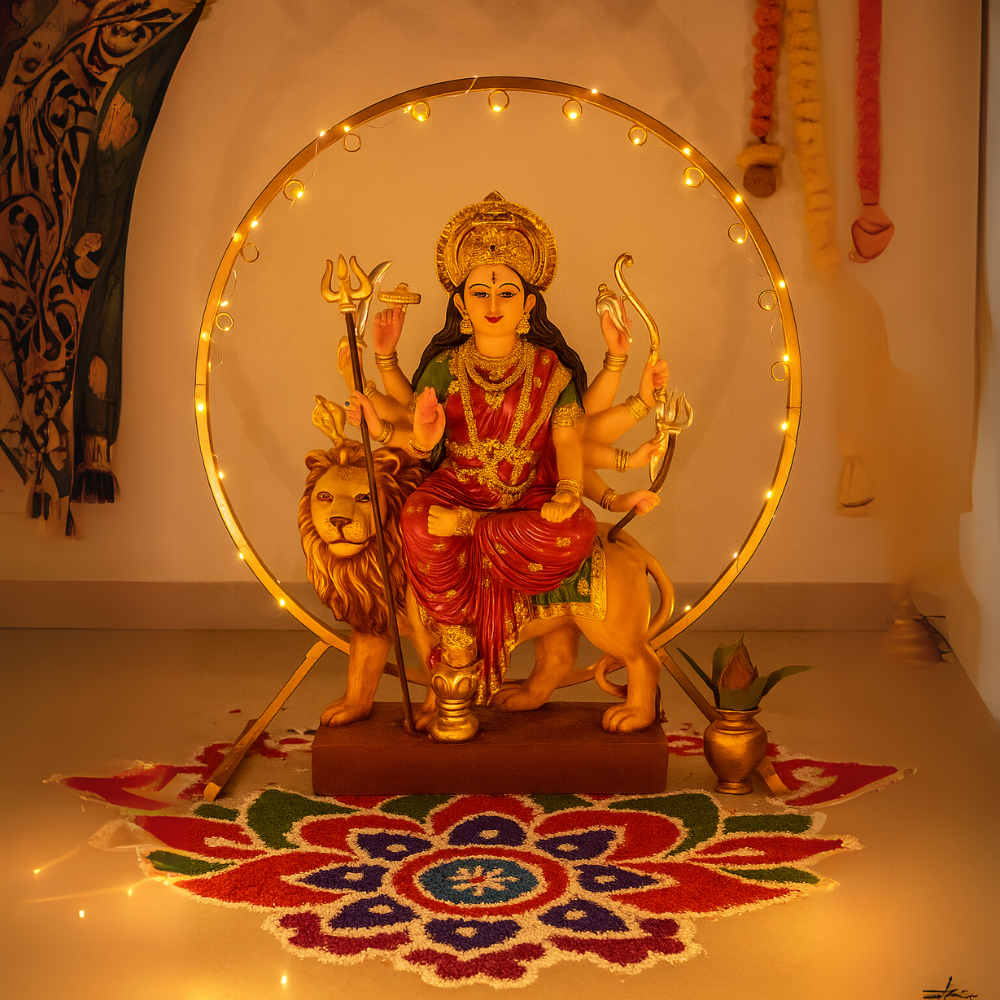 Elegant Round Pooja Stand for Divine Home Decor