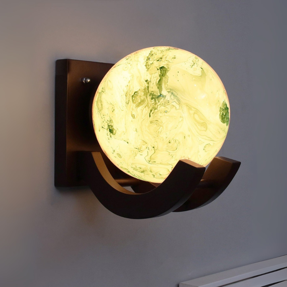Marbled Spherical Wall Lamp