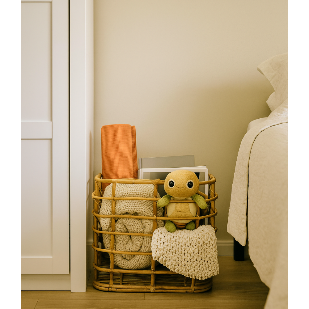 Eco-Friendly Handcrafted Rattan Storage Basket for Home Organization