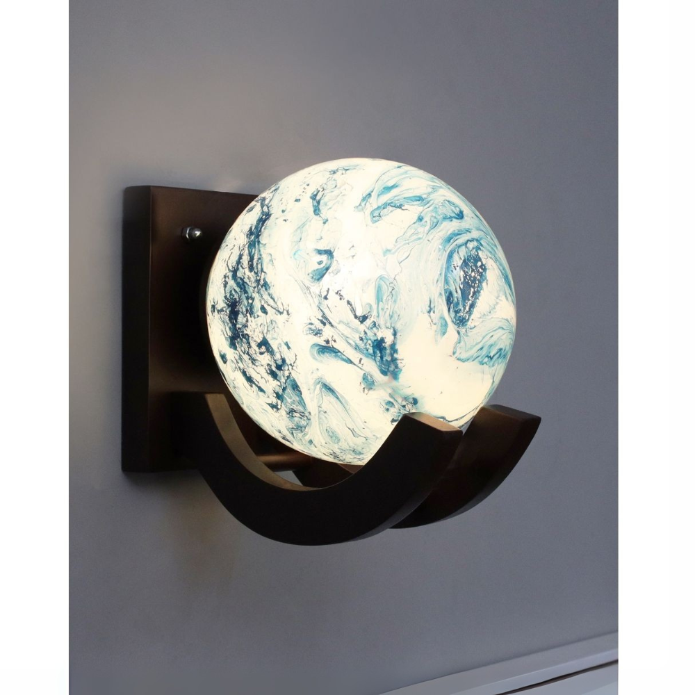 Marbled Spherical Wall Lamp