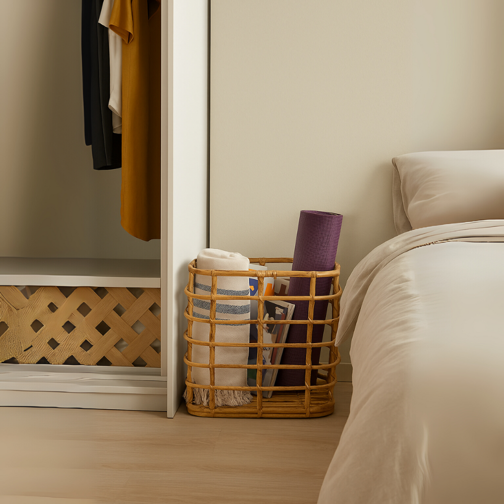 Eco-Friendly Handcrafted Rattan Storage Basket for Home Organization