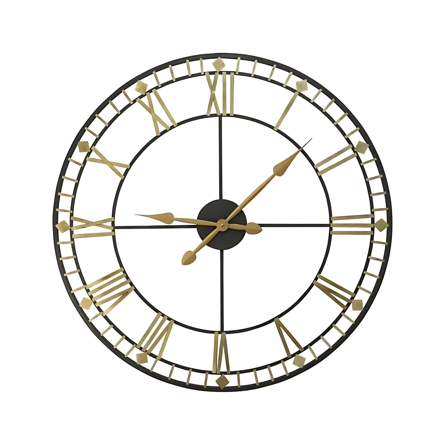 Perez Cutout Wall Clock Showcasing Artistic Metal Craftsmanship