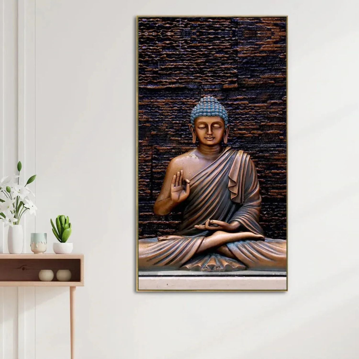 Elegant Meditating Buddha Canvas Wall Art For Peaceful Decor