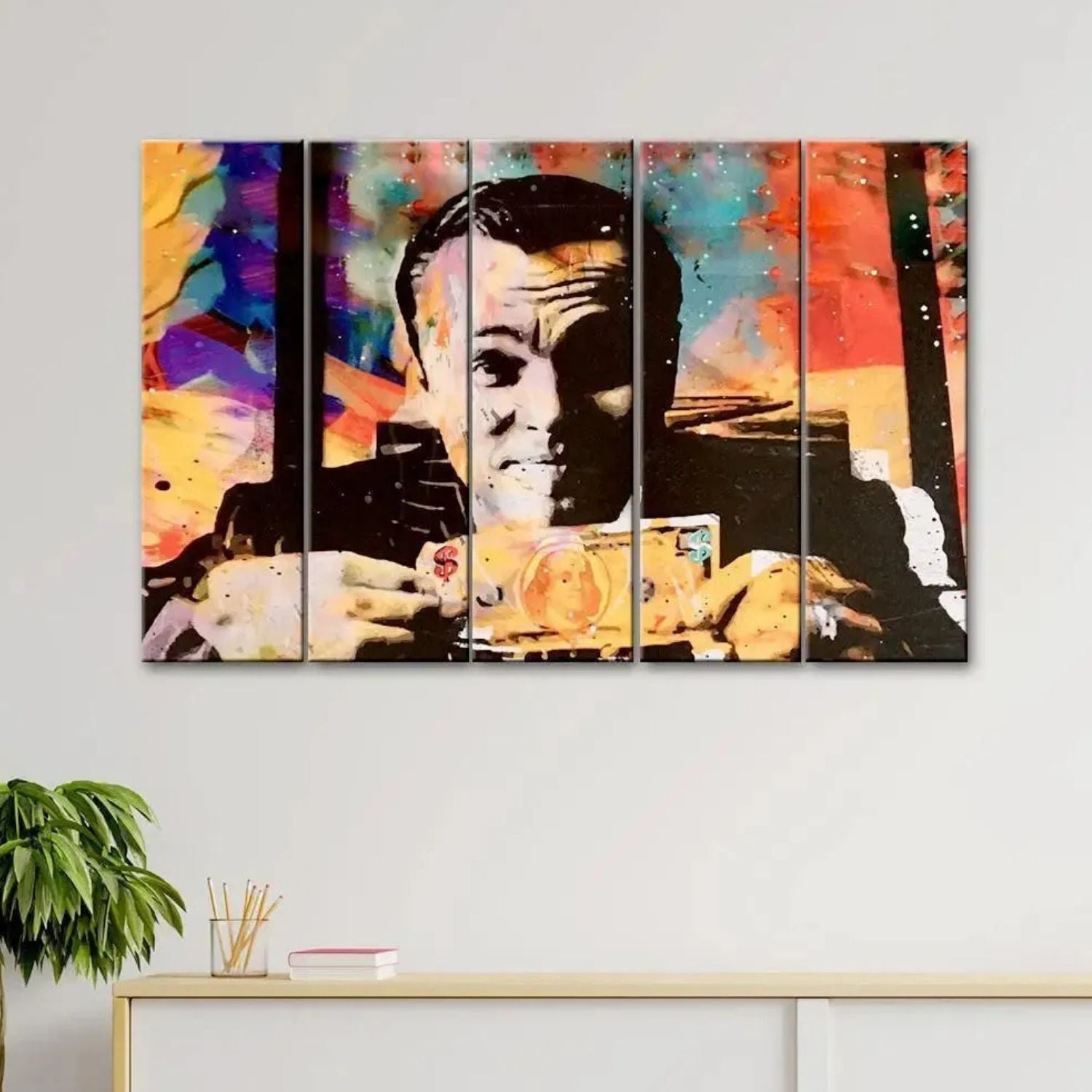 Colorful Abstract Dollars Modern Art Canvas For Wall Decor