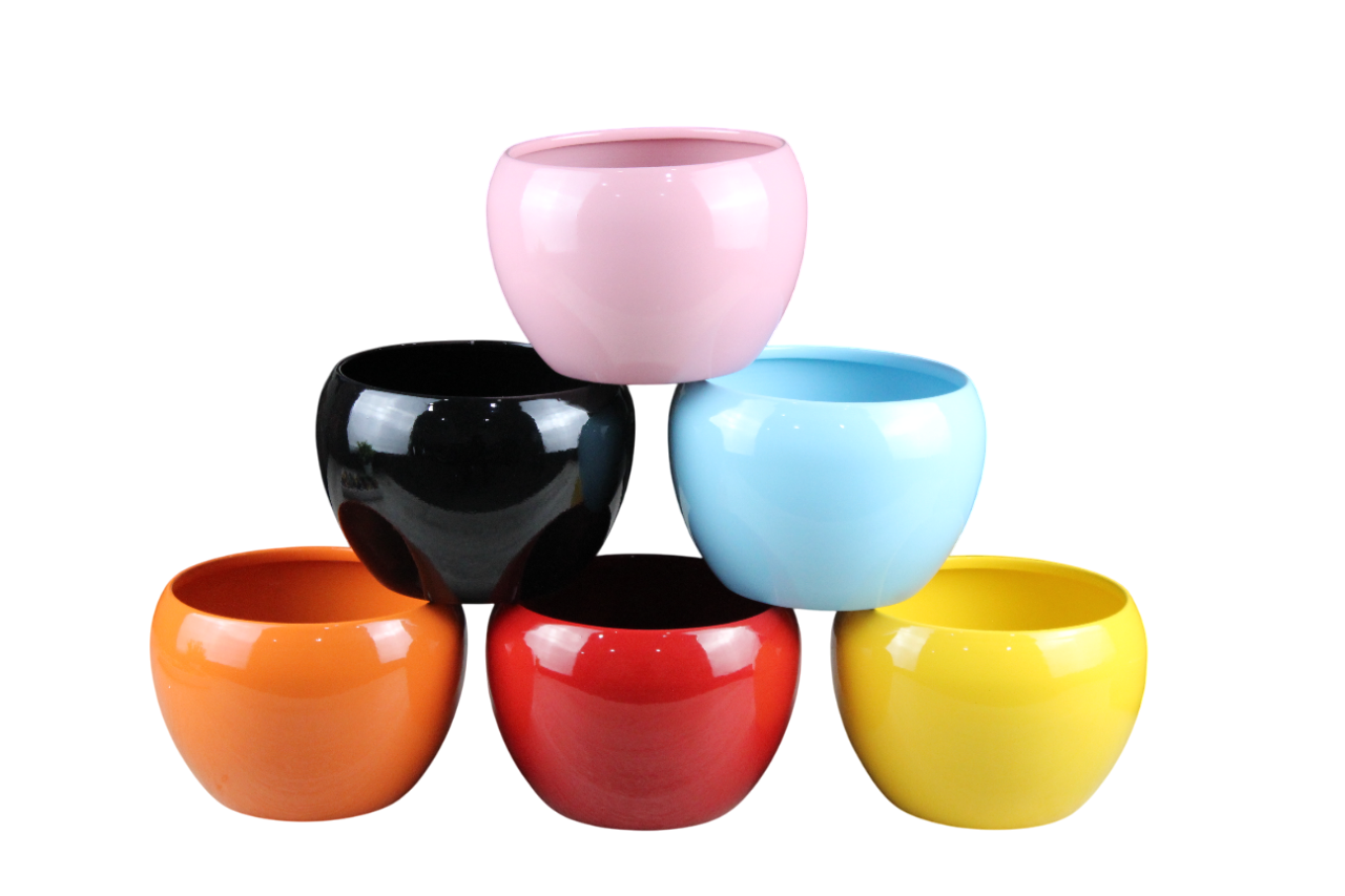 Beautiful 5" Multicolor Orchid Pots - Set of 6 - Nestern