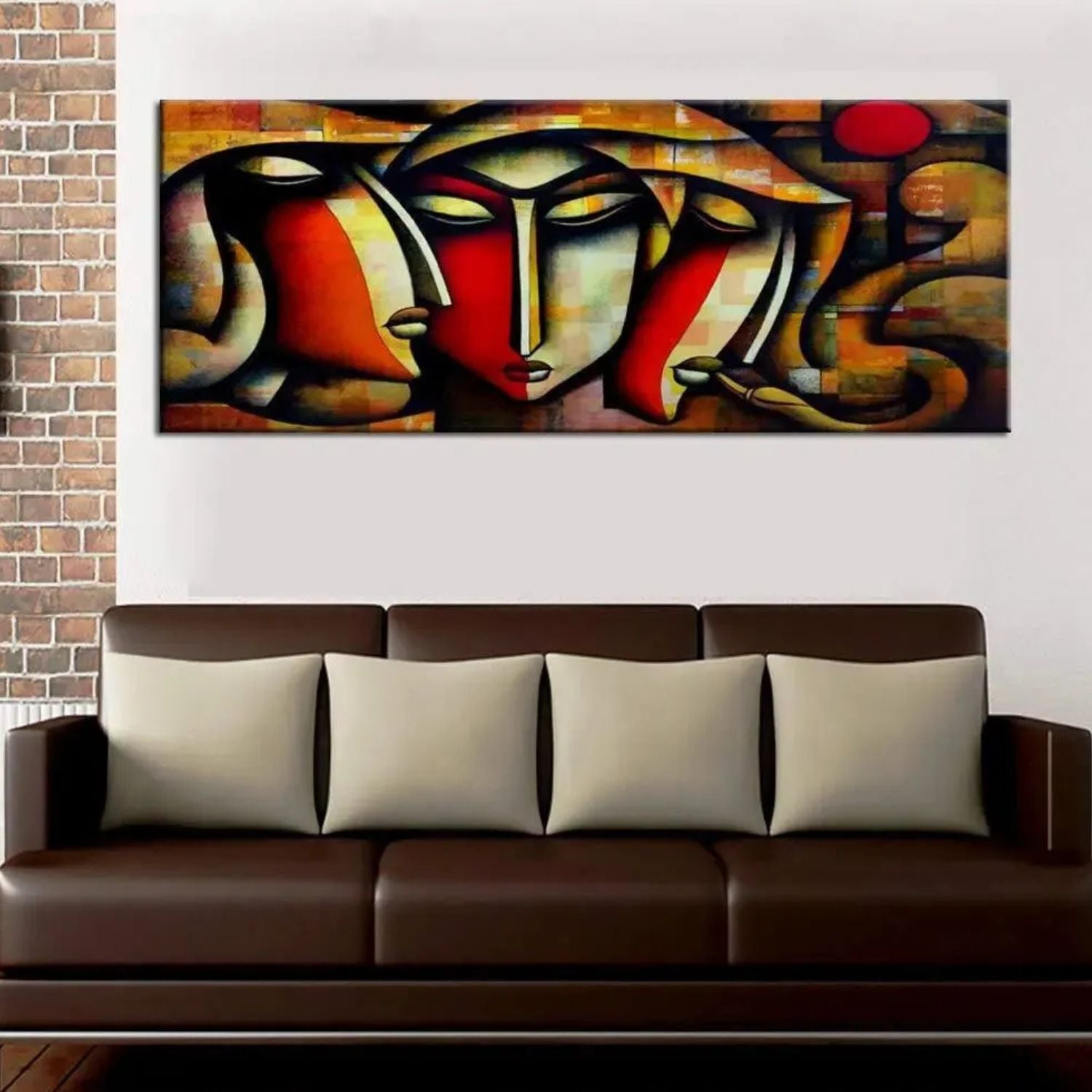 Vibrant Jagannath Paul-Inspired Panoramic Canvas Art For Modern Home Wall Decor