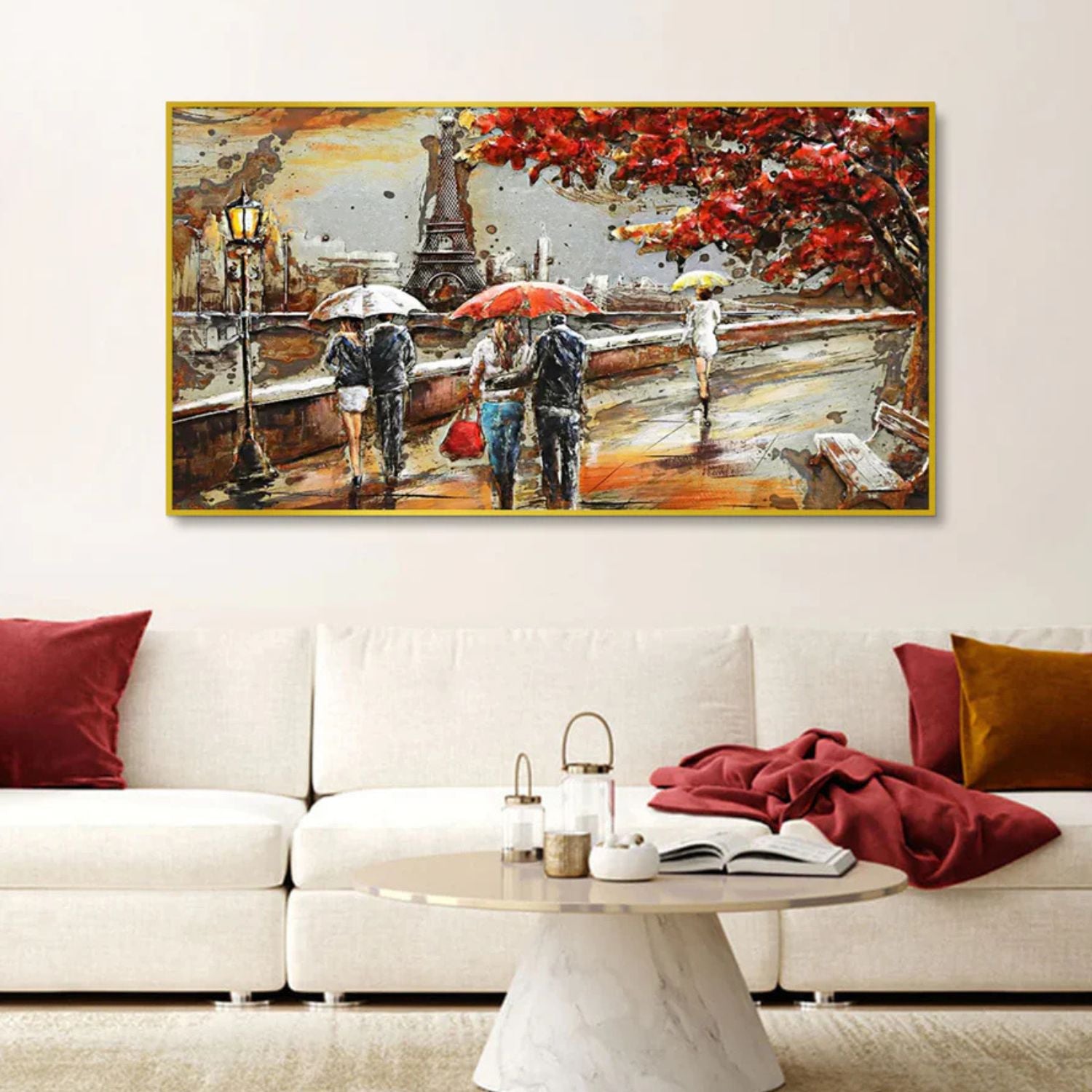 Elegant Romantic Paris Scene With Charming Abstract Street Art