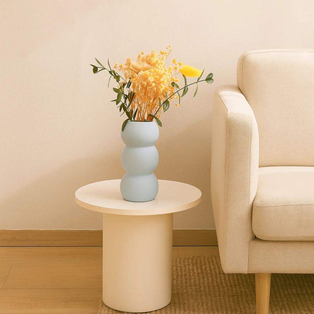 Blue Skies Ceramic Vase With Vibrant Dried Floral Combo