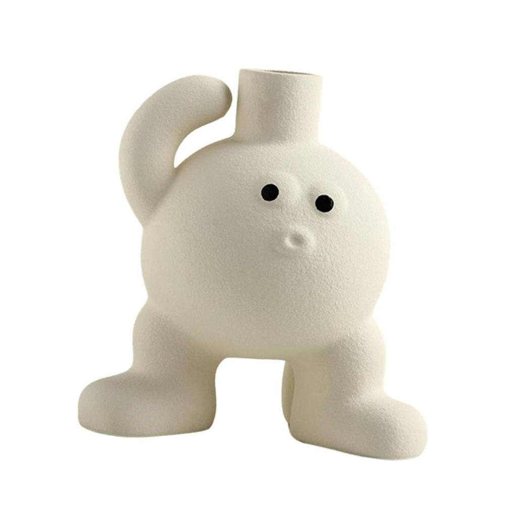 Playful Big Feet Ceramic Vase in Hip Hop Cartoon Style