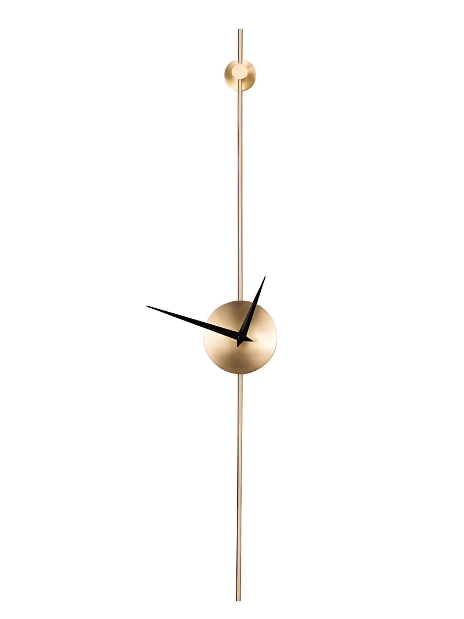 Minimal Golden Iron Wall Clock Elevating Luxury Interiors
