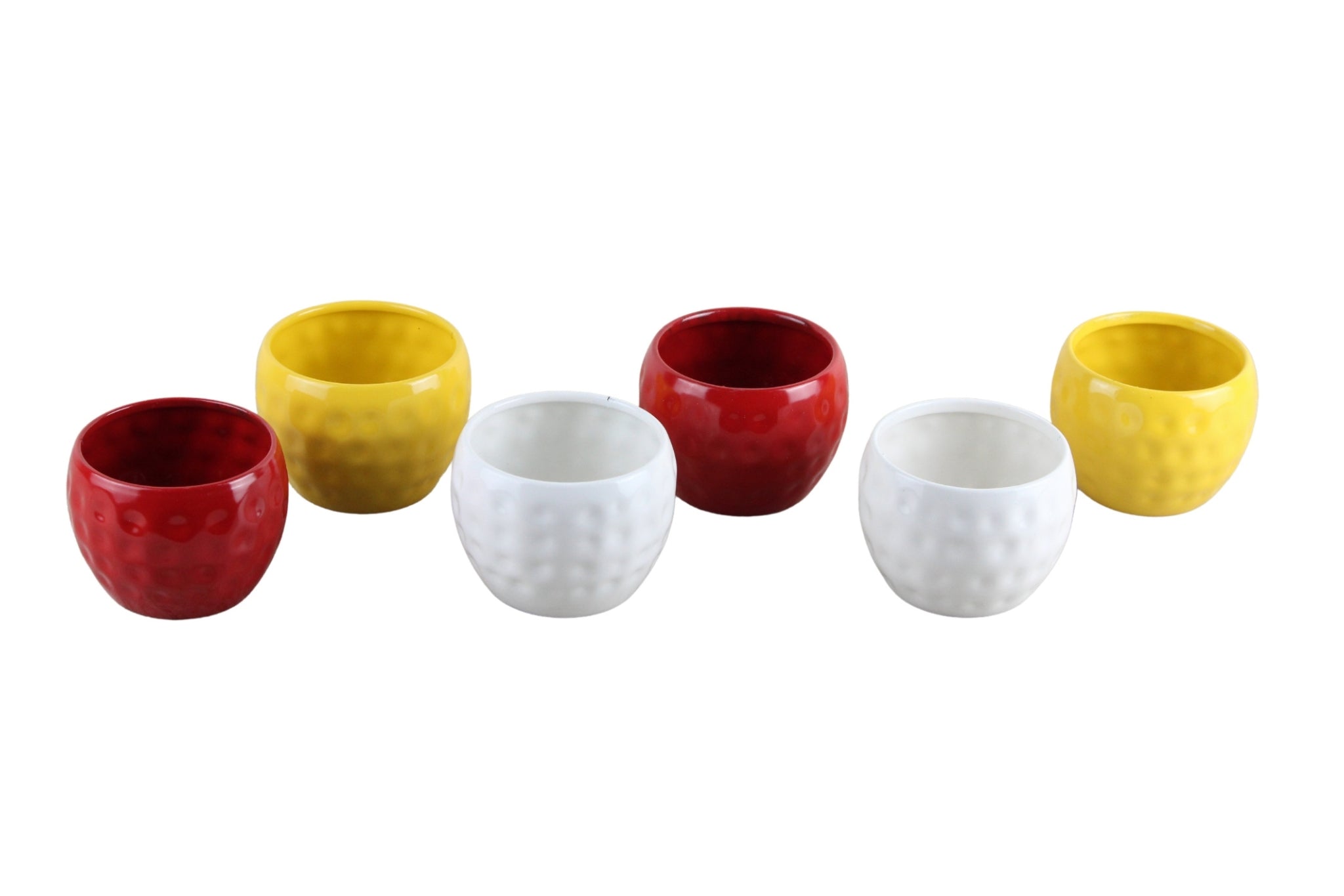 Elegant 3" Hammered Tabletop Pots - Multicolor, Set of 6 - Nestern