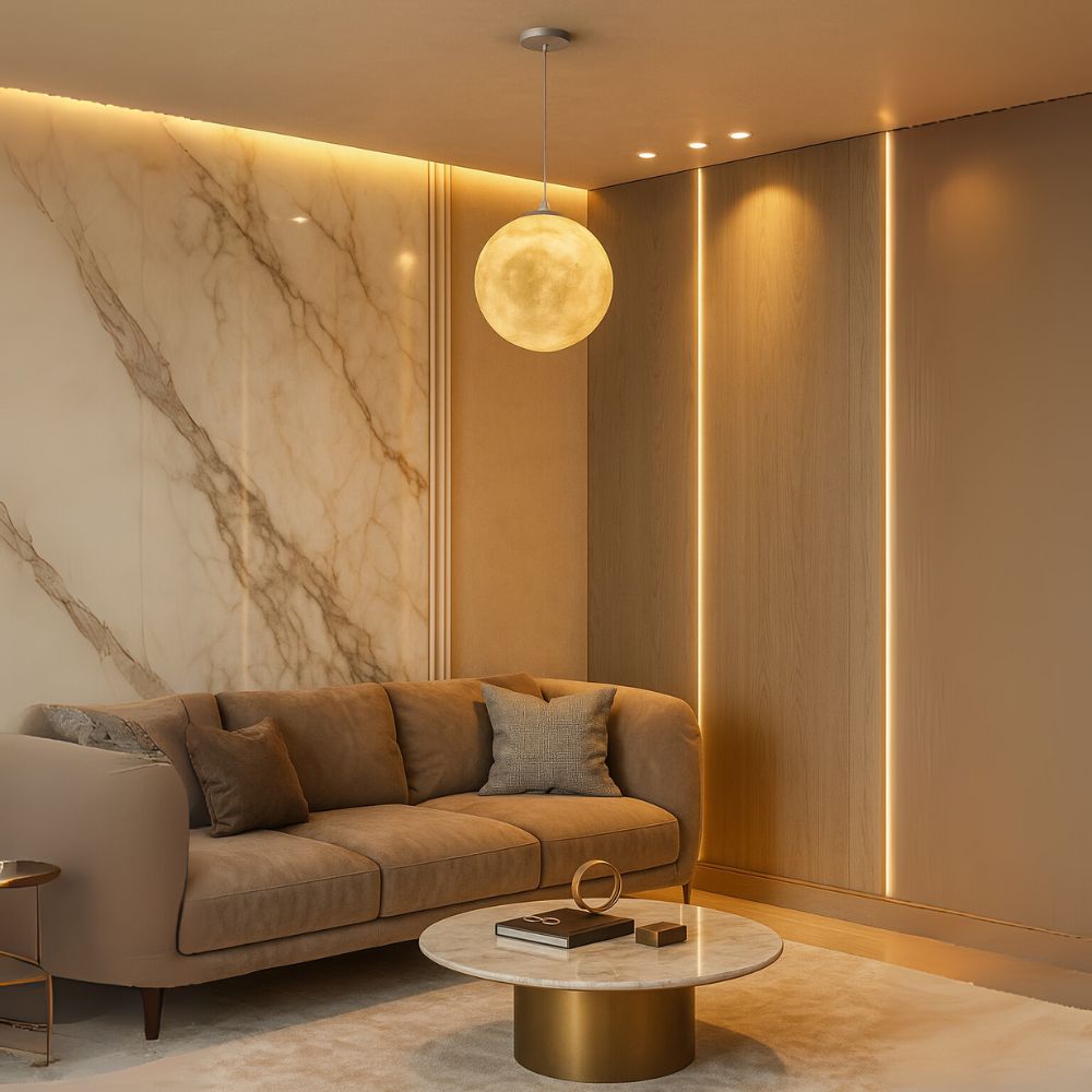 Elegant Milky Globe Pendant Light - Polyethylene Hanging Lamp