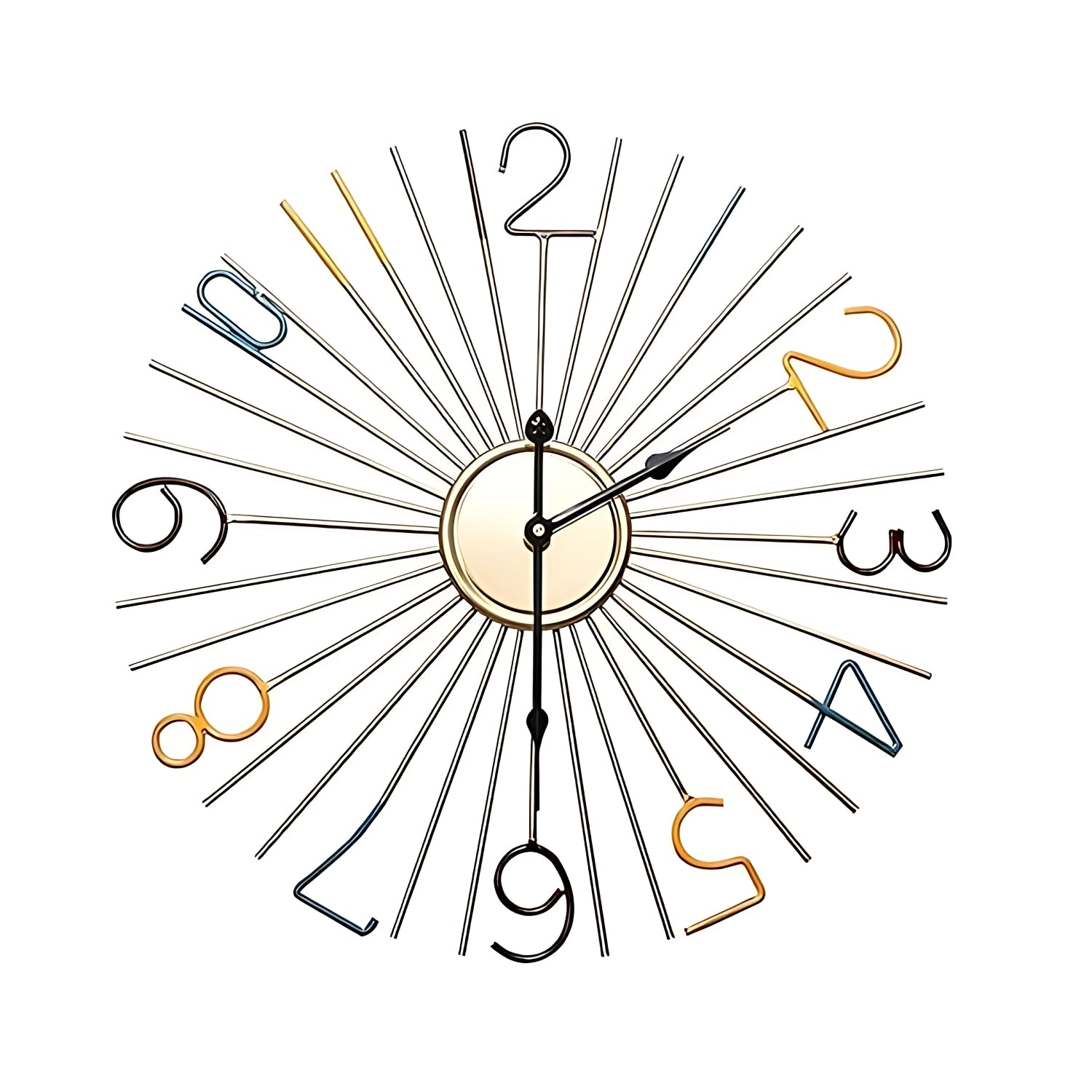 Large Color Numbers Wall Clock Adding Vibrant Charm Decor