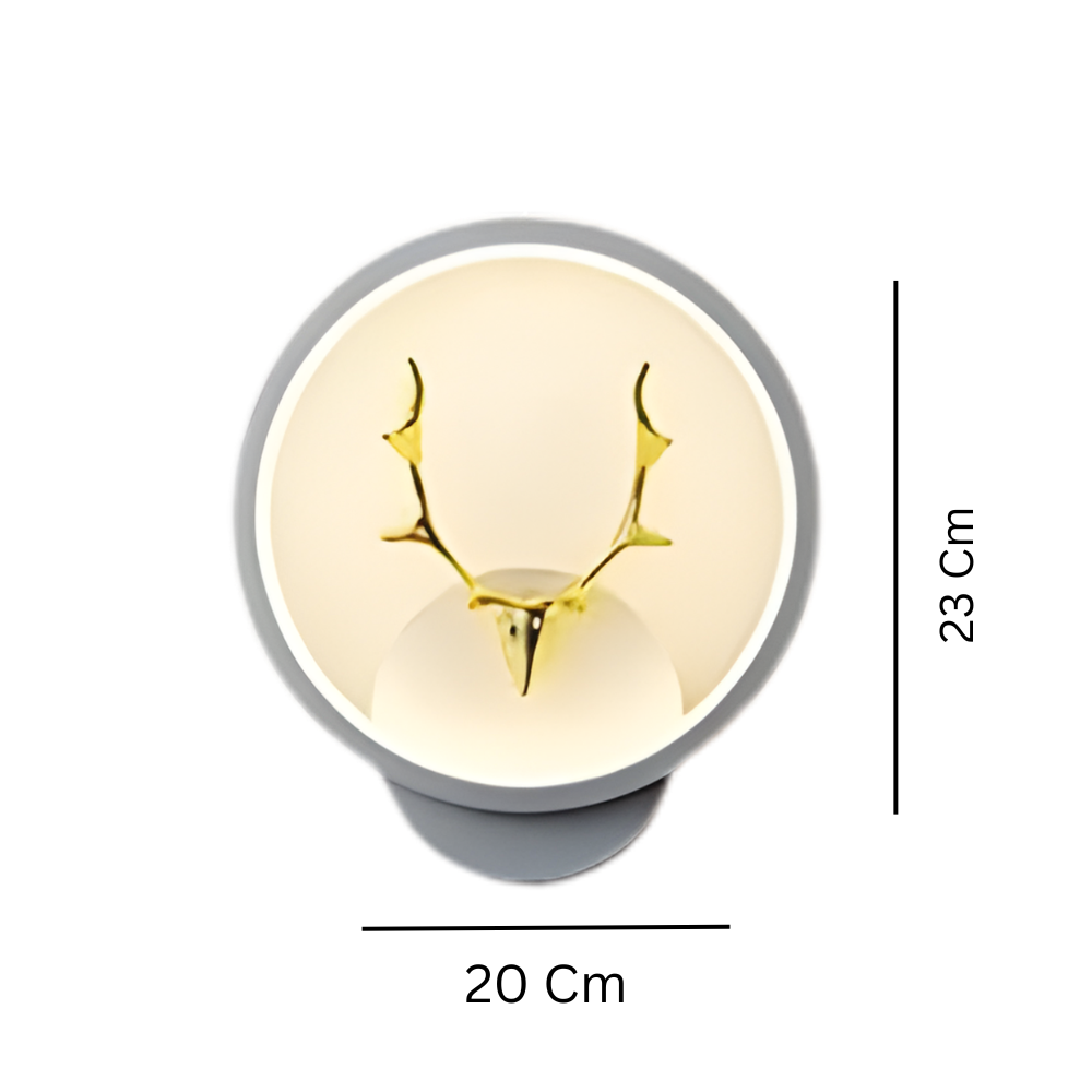 Modern Deer Antler LED Wall Light with 3 Color Modes Feature for Living Room & Bedroom - White