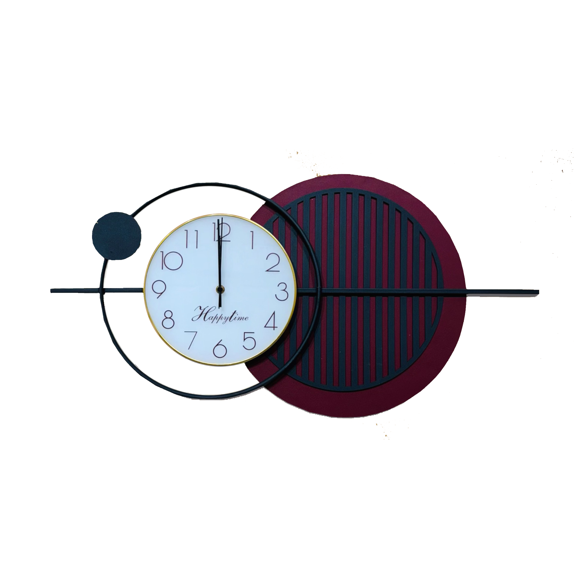 Dual-Tone Modern Abstract Wall Clock with Circular Design - Nestern