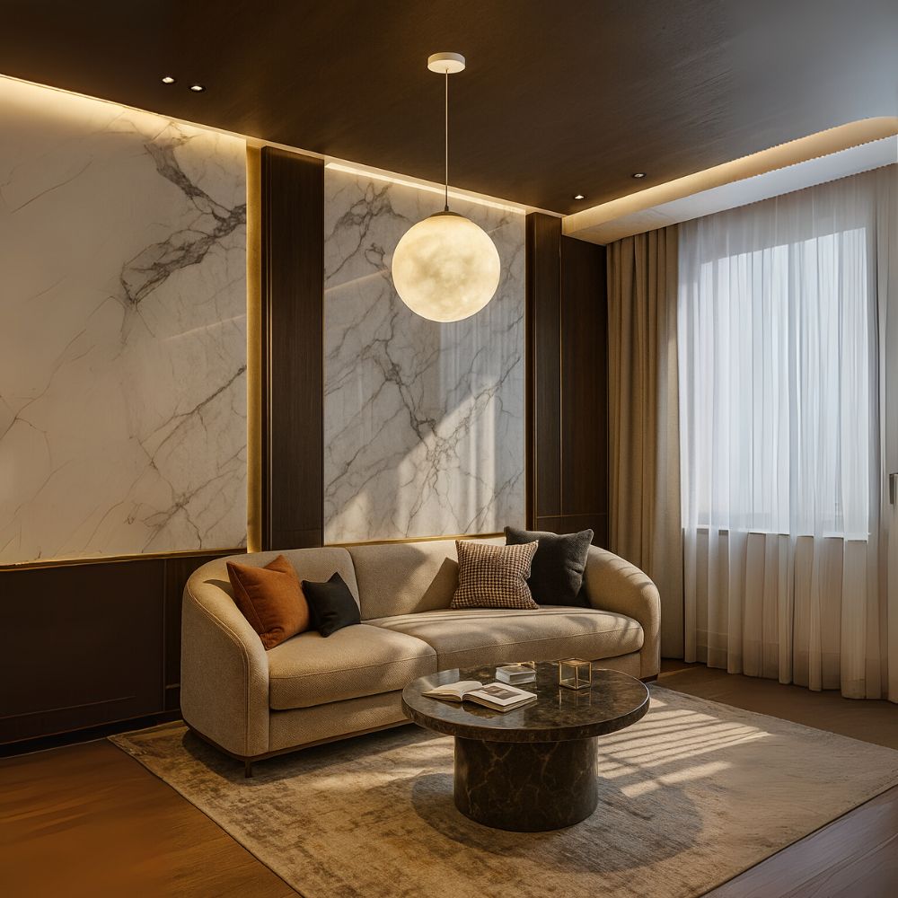 Elegant Milky Globe Pendant Light - Polyethylene Hanging Lamp