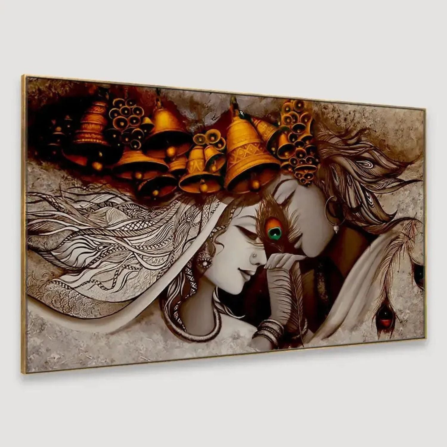 Charming Radha Krishna Divine Canvas Art For Elegant Decor