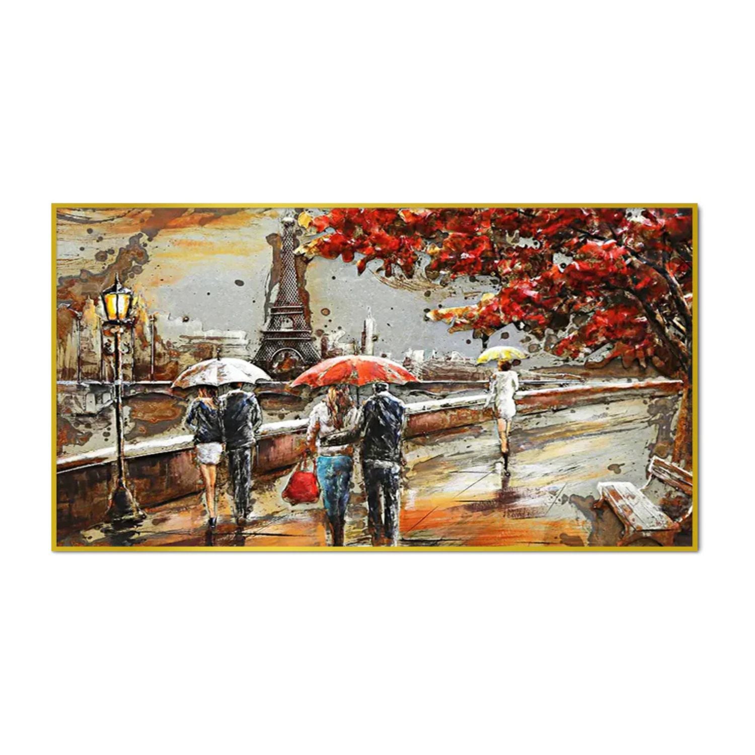 Elegant Romantic Paris Scene With Charming Abstract Street Art