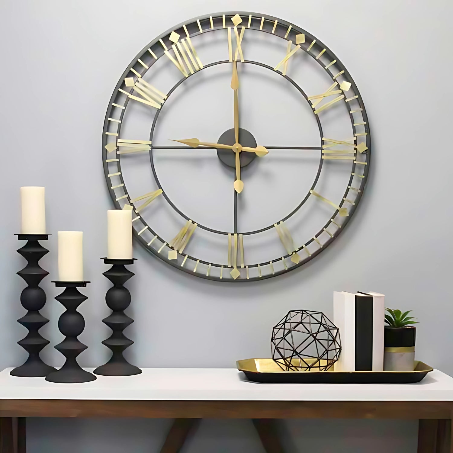 Perez Cutout Wall Clock Showcasing Artistic Metal Craftsmanship