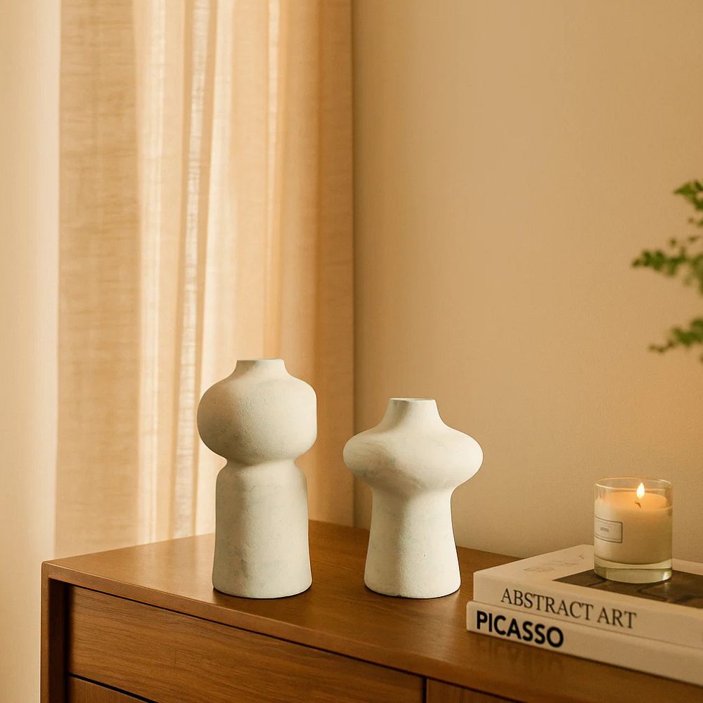 The Blue Legacy Vase Set - Modern Artistic Ceramic Decor