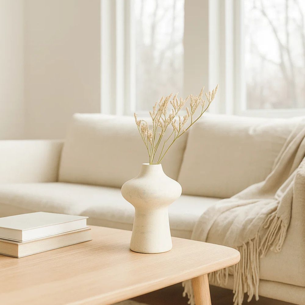 Elegant Indigo Whisper Small Ceramic Vase For Modern Minimalist Home Decor