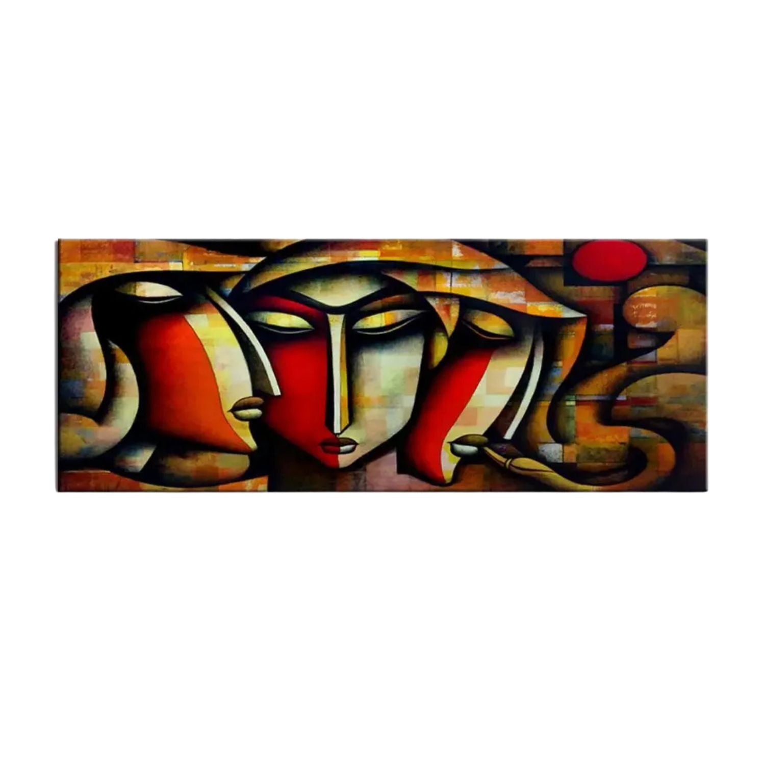 Vibrant Jagannath Paul-Inspired Panoramic Canvas Art For Modern Home Wall Decor