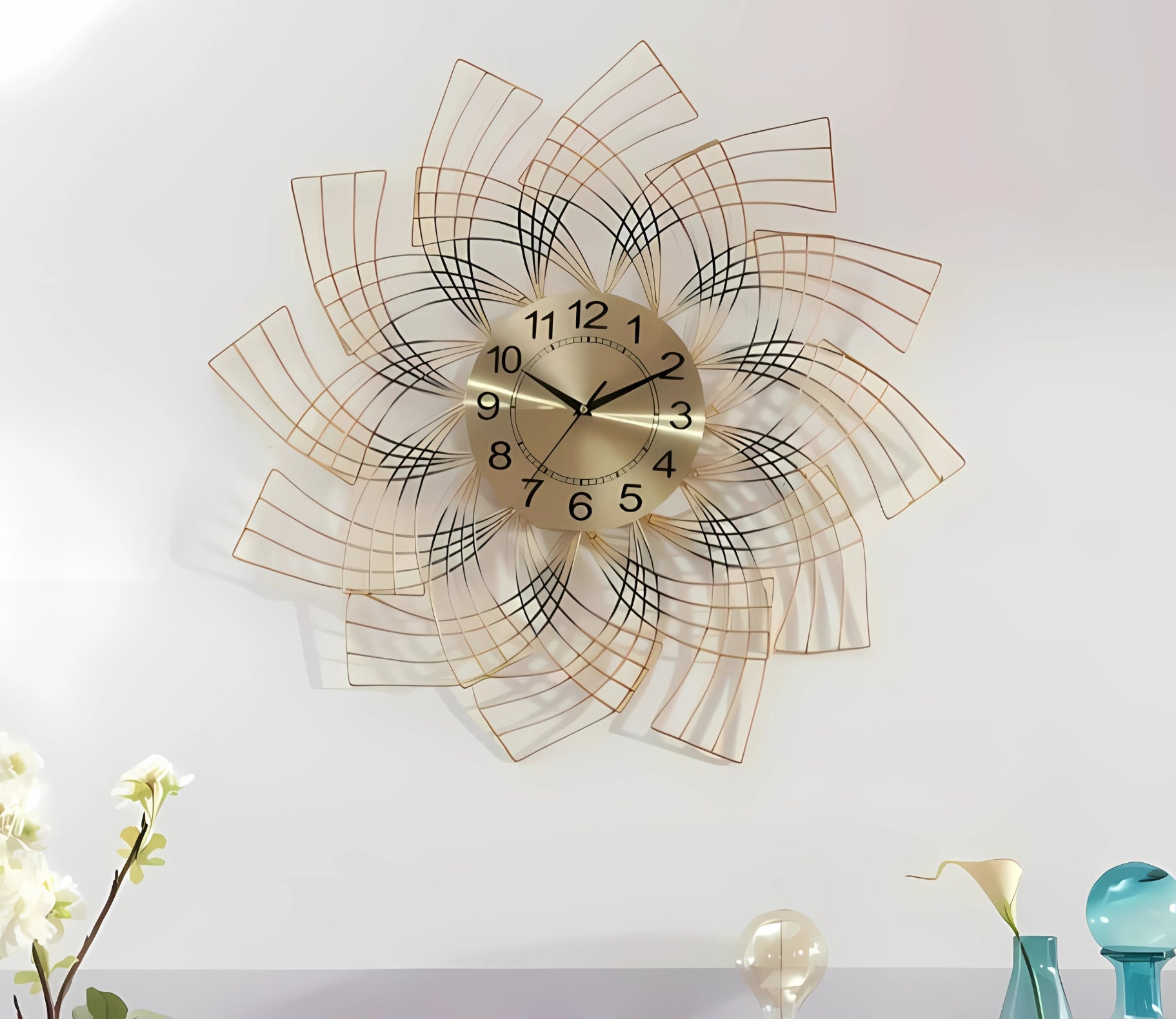 Caitlynn Wall Clock With Blending Elegance Modern Style