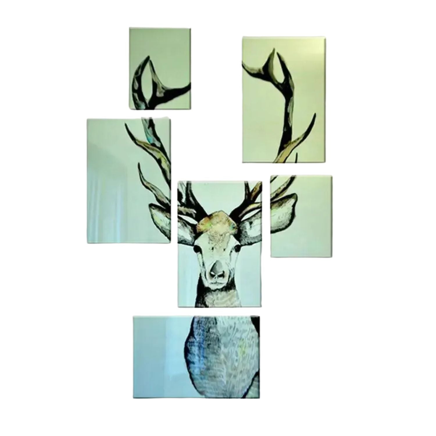Majestic Deer 6-Piece Wildlife Canvas Wall Art Premium Nature-Inspired Home Decor