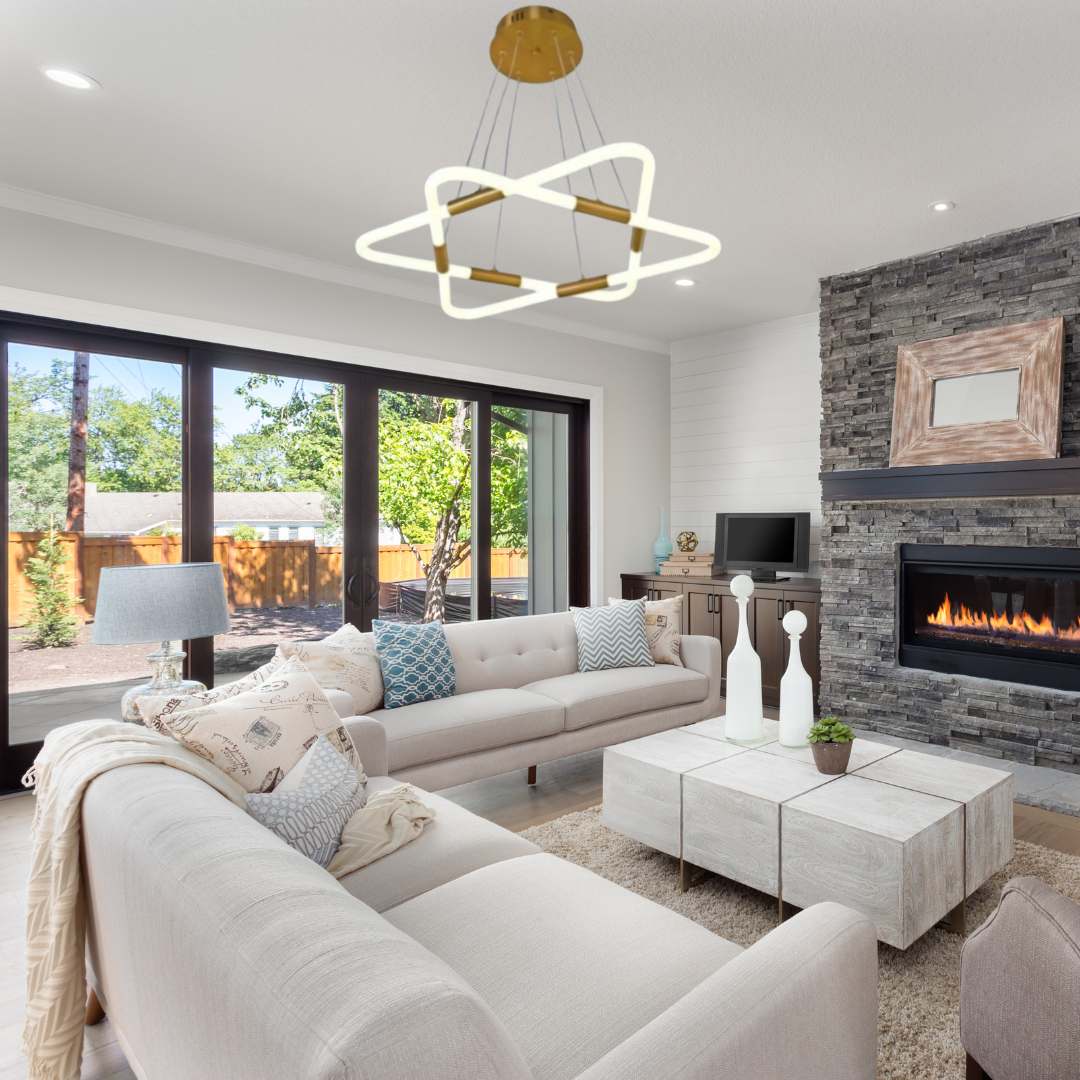 Modern Geometric LED Chandelier – Luxury Star-Shaped Hanging Light