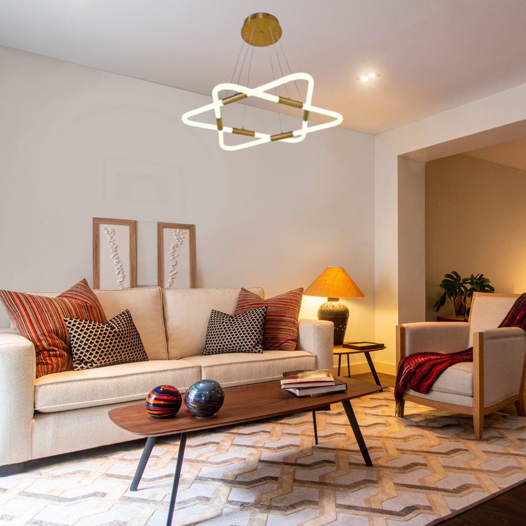 Modern Geometric LED Chandelier – Luxury Star-Shaped Hanging Light