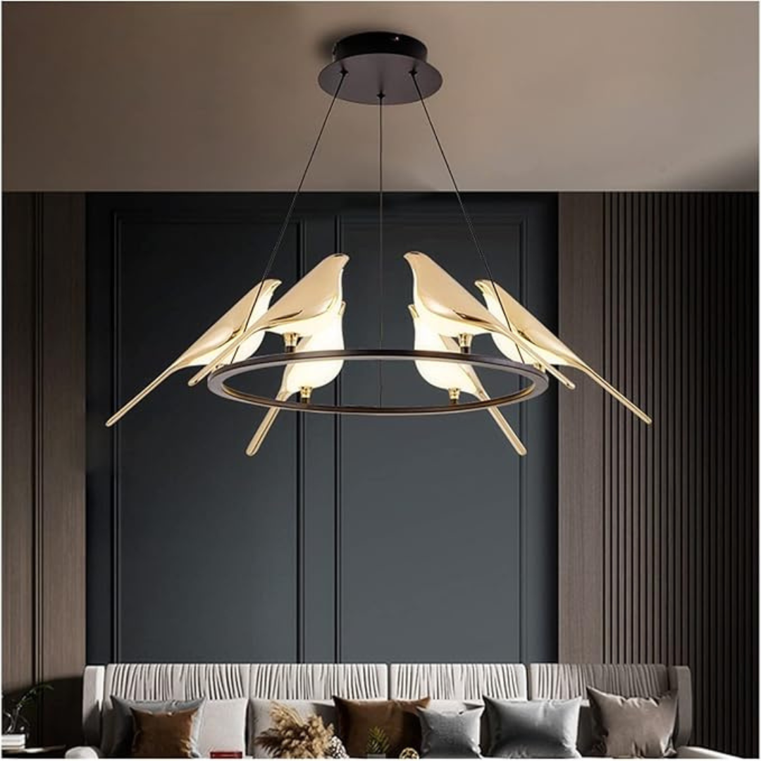 Elegant Bird-Inspired LED Chandelier – Luxury Artistic Pendant Light