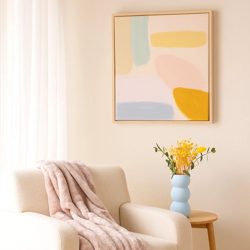 Blue Skies Ceramic Vase With Vibrant Dried Floral Combo