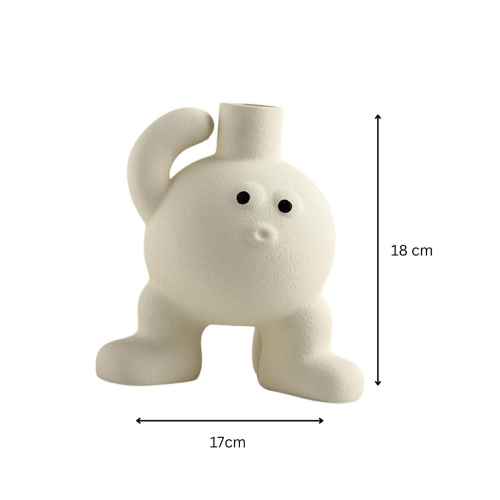 Playful Big Feet Ceramic Vase in Hip Hop Cartoon Style
