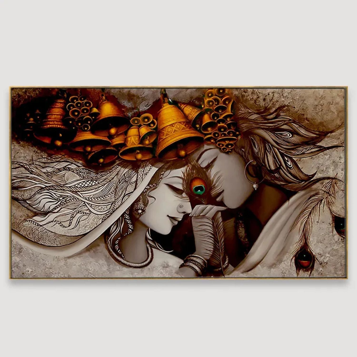 Charming Radha Krishna Divine Canvas Art For Elegant Decor