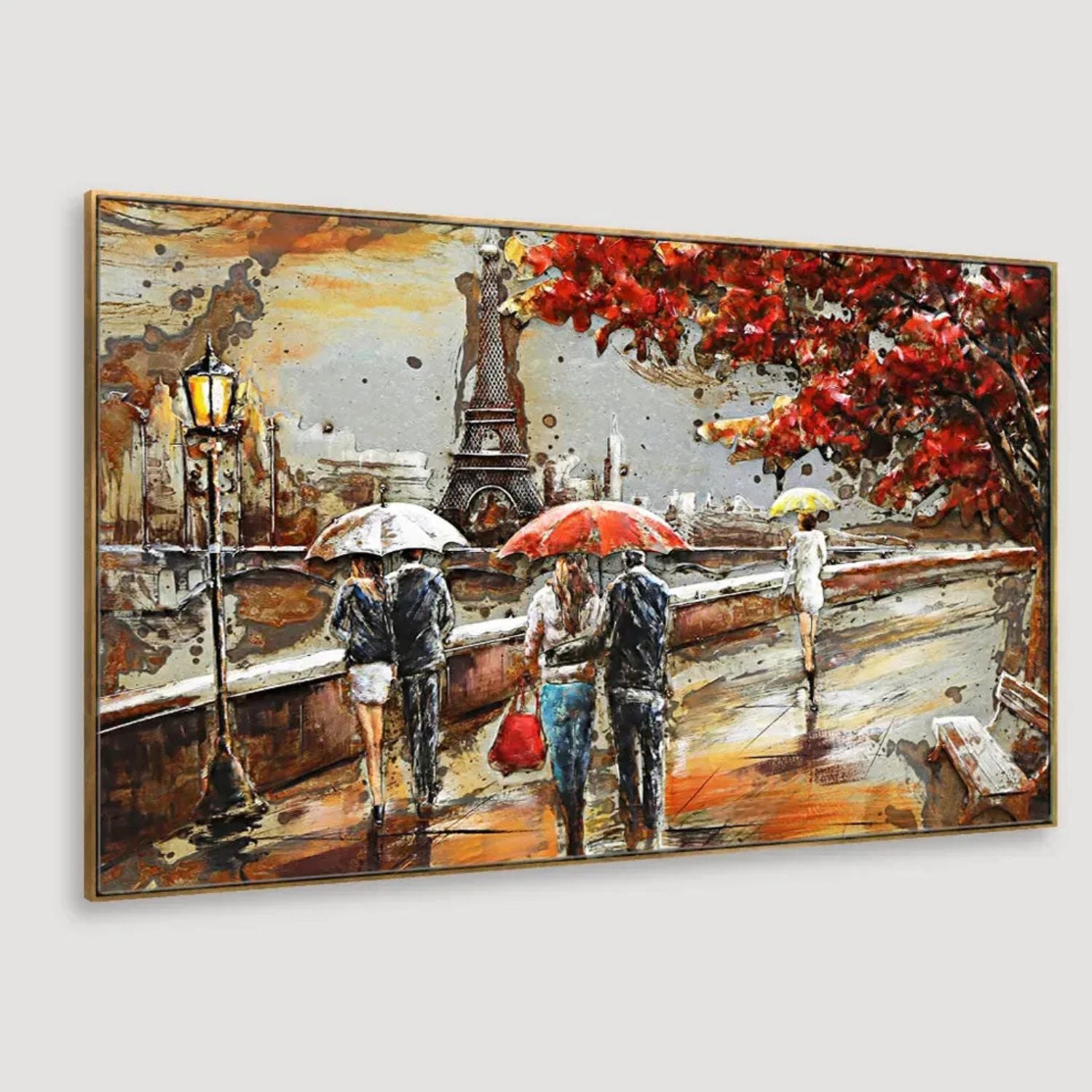 Elegant Romantic Paris Scene With Charming Abstract Street Art