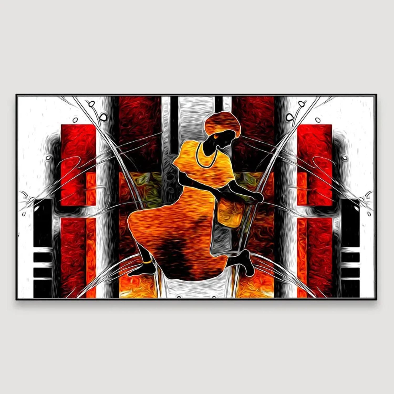 Abstract African Woman Modern Art Canvas Wall Decor Painting