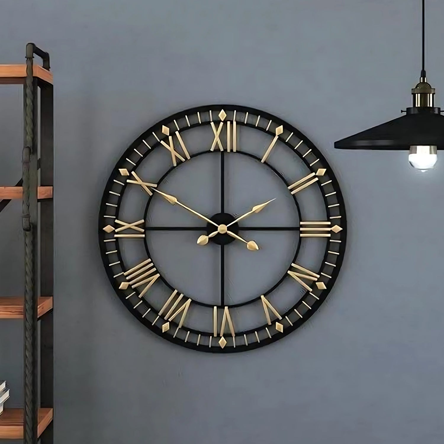 Perez Cutout Wall Clock Showcasing Artistic Metal Craftsmanship