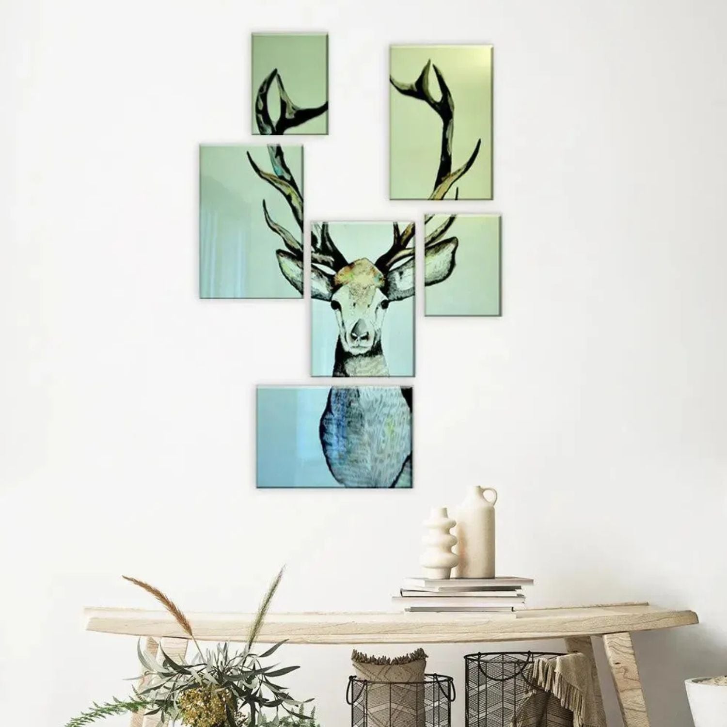 Majestic Deer 6-Piece Wildlife Canvas Wall Art Premium Nature-Inspired Home Decor