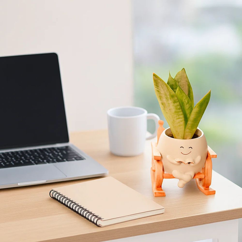 Whimsical Seat of Stories Planter With Cart Design For Home Decor