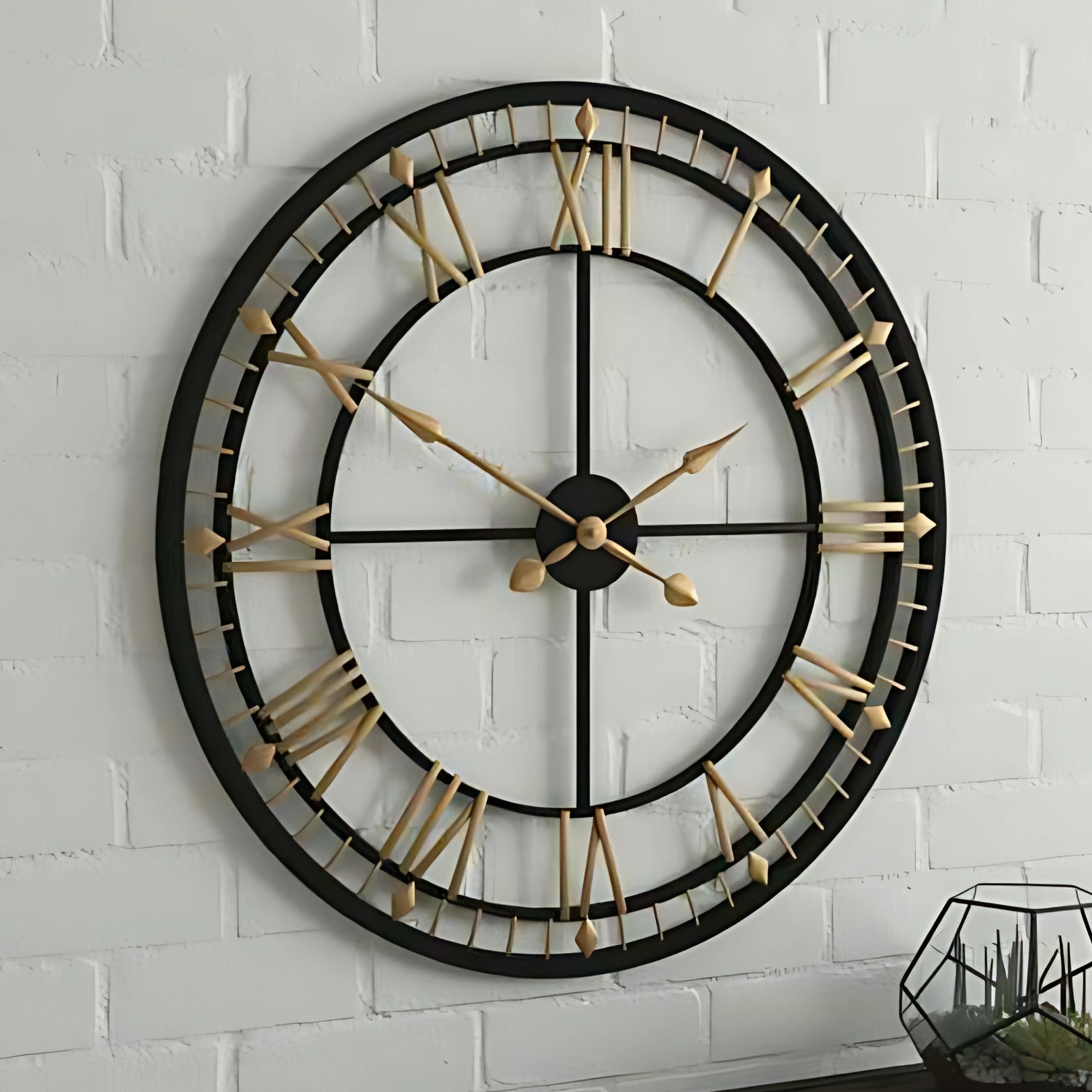 Perez Cutout Wall Clock Showcasing Artistic Metal Craftsmanship