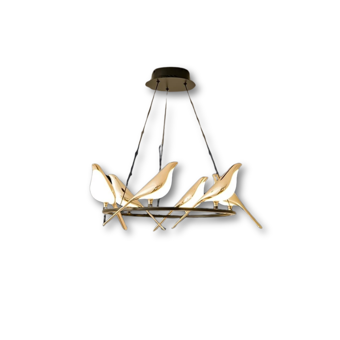 Elegant Bird-Inspired LED Chandelier – Luxury Artistic Pendant Light